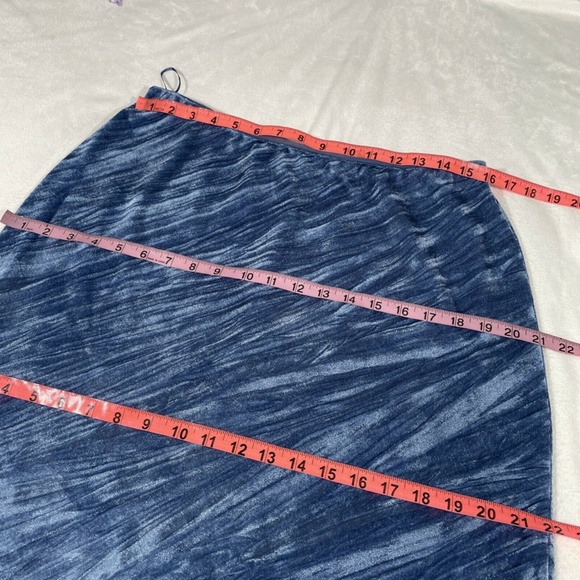 NWT Free People [ Large ] Not Velvet Skirt in Light Night Blue - Picture 6 of 12